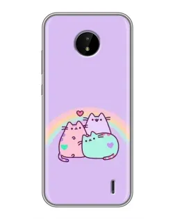 Чохол для Nokia C10 з картинкою «Веселкові Пушини»