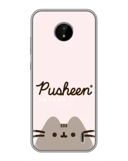 Чохол для Nokia C10 з картинкою «Pusheen логотип»