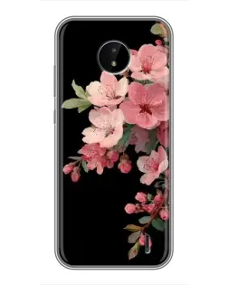 Чехол для Nokia C10 с картинкой «Розовая ветка сакуры»
