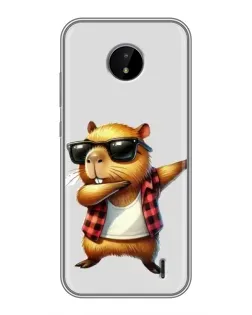 Чехол для Nokia C10 с картинкой «Капибара рэпер даб»