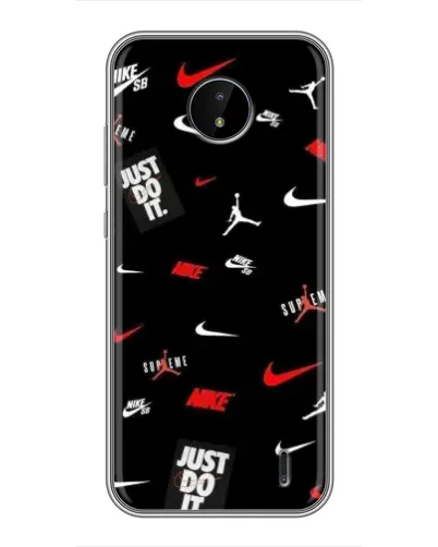 Чохол для Nokia C20 Plus з картинкою «Nike Mix Pattern»