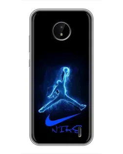 Чохол для Nokia C20 Plus з картинкою «Jordan Neon Blue»
