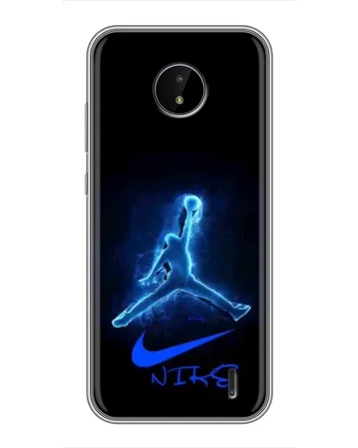 Чохол для Nokia C20 Plus з картинкою «Jordan Neon Blue»