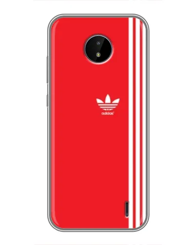Чохол для Nokia C20 Plus з картинкою «Червоний мінімалізм Adidas»