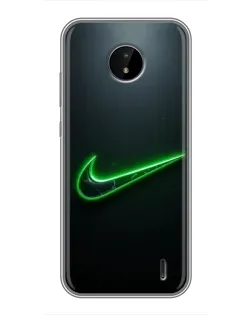 Чохол для Nokia C20 Plus з картинкою «Неоновий контур Nike»