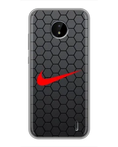 Чохол для Nokia C20 Plus з картинкою «Nike — карбонова сітка»