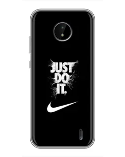 Чохол для Nokia C20 Plus з картинкою «Текстовий принт Nike»