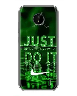 Чохол для Nokia C20 Plus з картинкою «Зелений неоновий Nike»