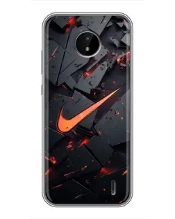 Чохол для Nokia C20 Plus з картинкою «Nike — ефект розломів»