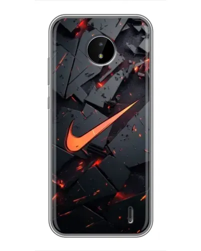 Чохол для Nokia C20 Plus з картинкою «Nike — ефект розломів»