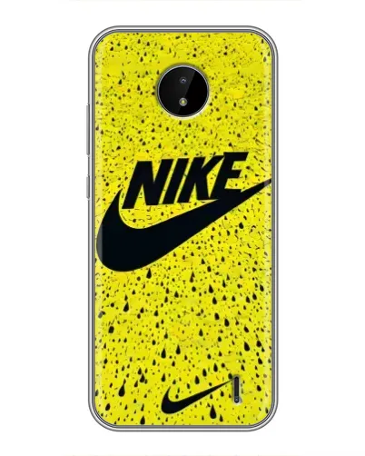 Чохол для Nokia C20 Plus з картинкою «Жовтий текстурний Nike»