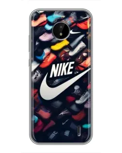 Чохол для Nokia C20 Plus з картинкою «Колекція кросівок Nike»