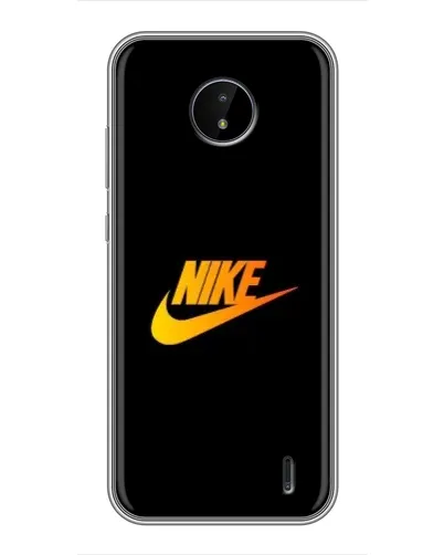 Чехол для Nokia C20 Plus с картинкой «Золотой логотип Nike»