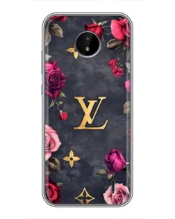 Чохол для Nokia C20 Plus з картинкою «Квітковий Louis Vuitton»
