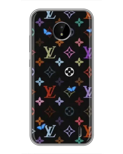 Чохол для Nokia C20 Plus з картинкою «Кольорова монограма LV»