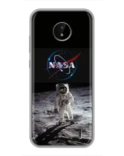 Чохол для Nokia C20 Plus з картинкою «Астронавт на Місяці»