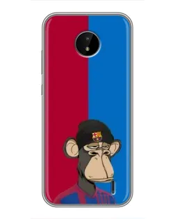 Чохол для Nokia C20 Plus з картинкою «Bored Ape — фанат Барси»