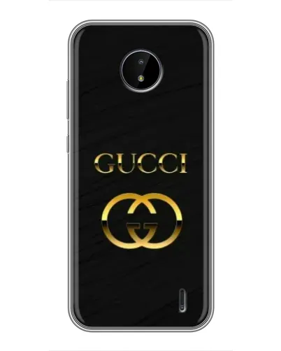 Чохол для Nokia C20 Plus з картинкою «Золотий логотип Gucci»