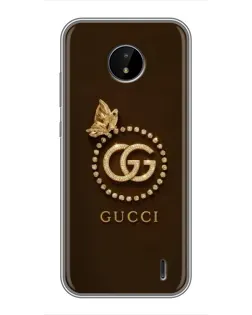 Чохол для Nokia C20 Plus з картинкою «Gucci — золотий метелик»