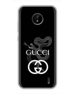 Чохол для Nokia C20 Plus з картинкою «Gucci — срібна змія»