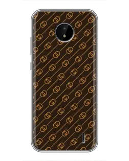 Чохол для Nokia C20 Plus з картинкою «Gucci — золоті діагоналі»