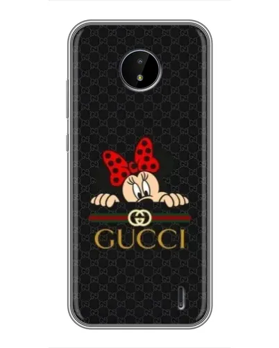 Чохол для Nokia C20 Plus з картинкою «Мінні Маус Gucci — чорний»