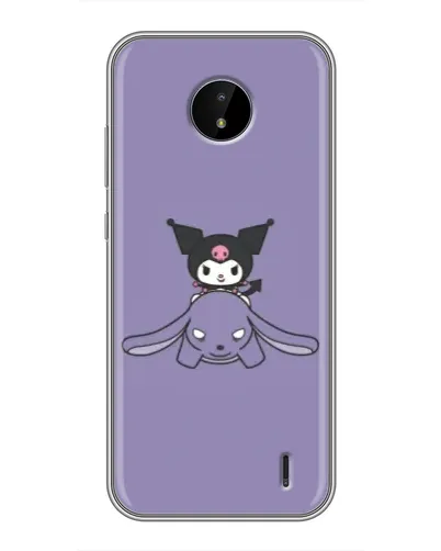 Чохол для Nokia C20 Plus з картинкою «Kuromi на ліловому фоні»