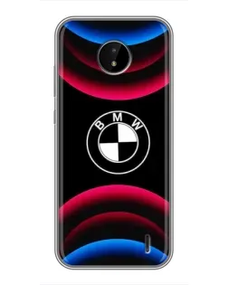 Чохол для Nokia C20 Plus з картинкою «Логотип BMW та неонові дуги»