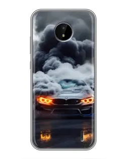 Чохол для Nokia C20 Plus з картинкою «BMW у диму»