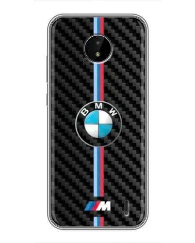 Чохол для Nokia C20 Plus з картинкою «Емблема BMW та карбон»