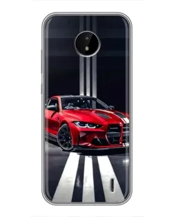 Чохол для Nokia C20 Plus з картинкою «Червона BMW на дорозі»