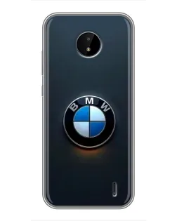 Чохол для Nokia C20 Plus з картинкою «Логотип BMW — мінімалізм»