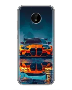 Чехол для Nokia C20 Plus с картинкой «BMW — золотая эмблема»
