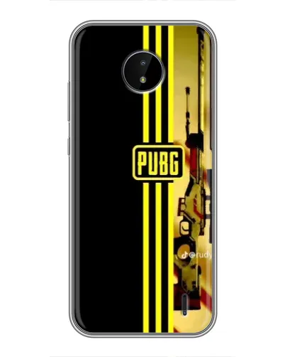 Чехол для Nokia C20 Plus с картинкой «PUBG — камуфляжный шлем»