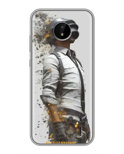 Чехол для Nokia C20 Plus с картинкой «PUBG — боец в пыли»
