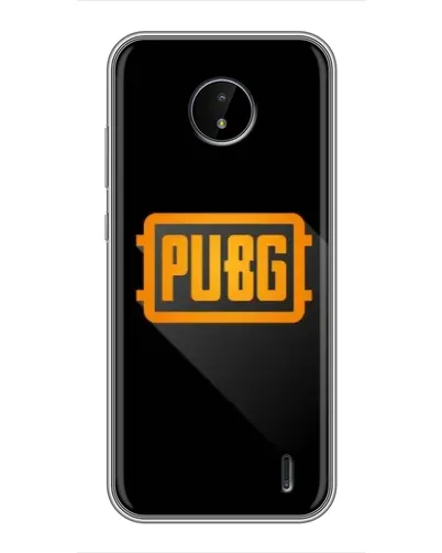 Чехол для Nokia C20 Plus с картинкой «PUBG — рамка лого»