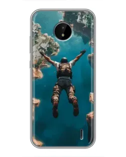 Чехол для Nokia C20 Plus с картинкой «PUBG — свободное падение»