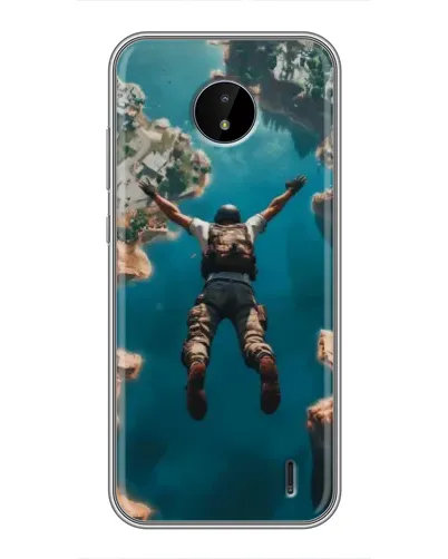 Чехол для Nokia C20 Plus с картинкой «PUBG — свободное падение»