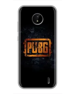 Чехол для Nokia C20 Plus с картинкой «PUBG — золотой логотип»