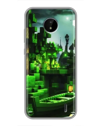 Чехол для Nokia C20 Plus с картинкой «Minecraft лесной пейзаж»