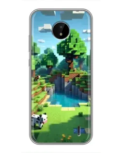 Чехол для Nokia C20 Plus с картинкой «Minecraft летний день»