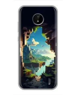 Чехол для Nokia C20 Plus с картинкой «Вид из пещеры»