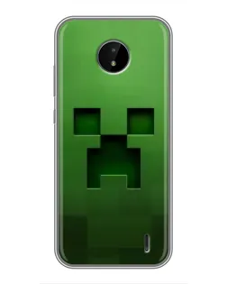 Чехол для Nokia C20 Plus с картинкой «Крипер микро-дизайн»