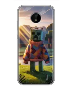 Чехол для Nokia C20 Plus с картинкой «Крипер в свитере»