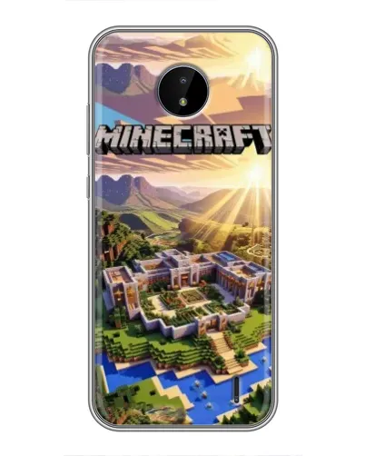 Чехол для Nokia C20 Plus с картинкой «Minecraft панорама»