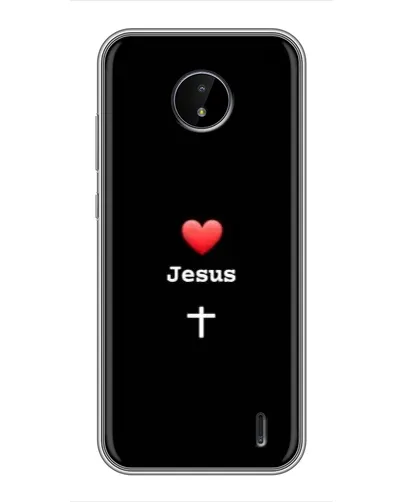 Чохол для Nokia C20 Plus з картинкою «Серце - Jesus»
