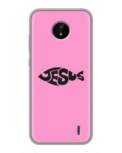 Чохол для Nokia C20 Plus з картинкою «Рожевий символ Jesus»