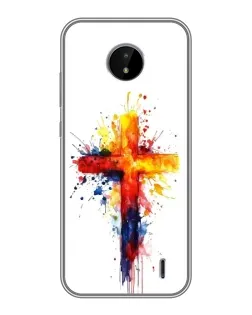 Чохол для Nokia C20 Plus з картинкою «Акварельний хрест»