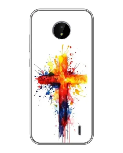 Чохол для Nokia C20 Plus з картинкою «Акварельний хрест»