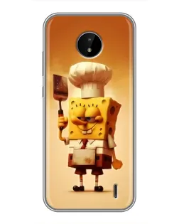 Чохол для Nokia C20 Plus з картинкою «Губка Боб кухар»